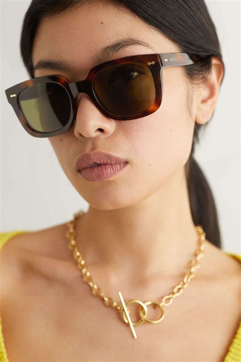 gucci square-frame tortoiseshell acetate sunglasses|Gucci 53mm square sunglasses.